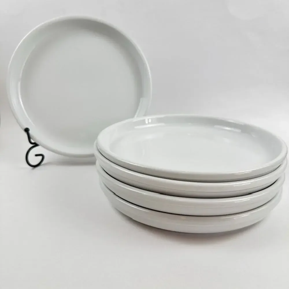 Crate and Barrel Cafeware II Salad Plate White Porcelain 8 1/4